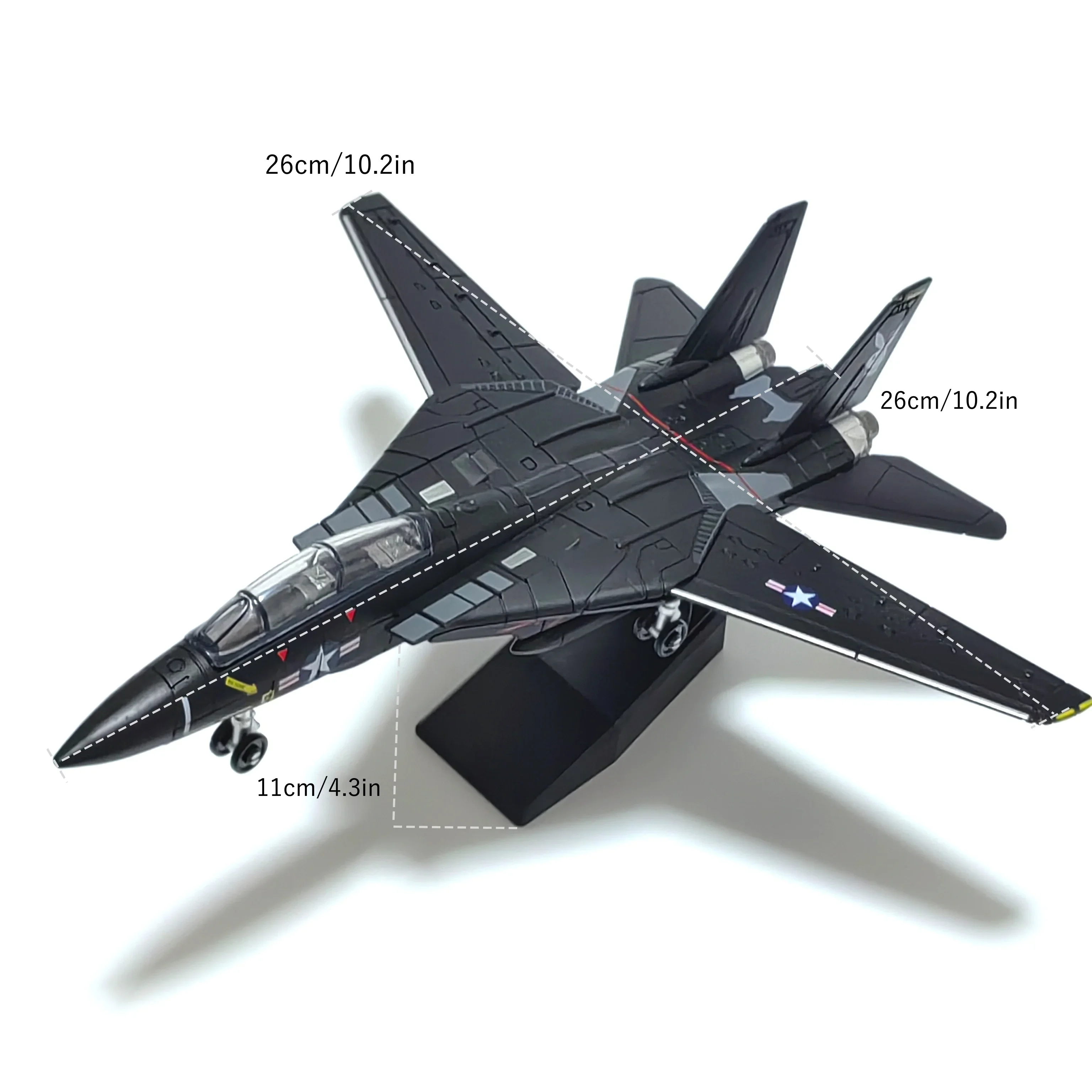 F-14 Fighter 1/72 Plastic Scale Model (Including Base) Scale Model Home Placement, Collection and Decoration Creative Gift