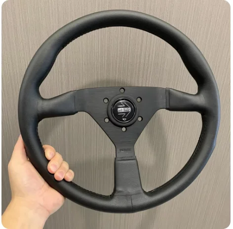 

Universal Drift 14Inch Racing MOMO Monte Carlo Steering Wheel Car JDM Real Leather Steering Wheel Volantes For VW HONDA TOYOTA