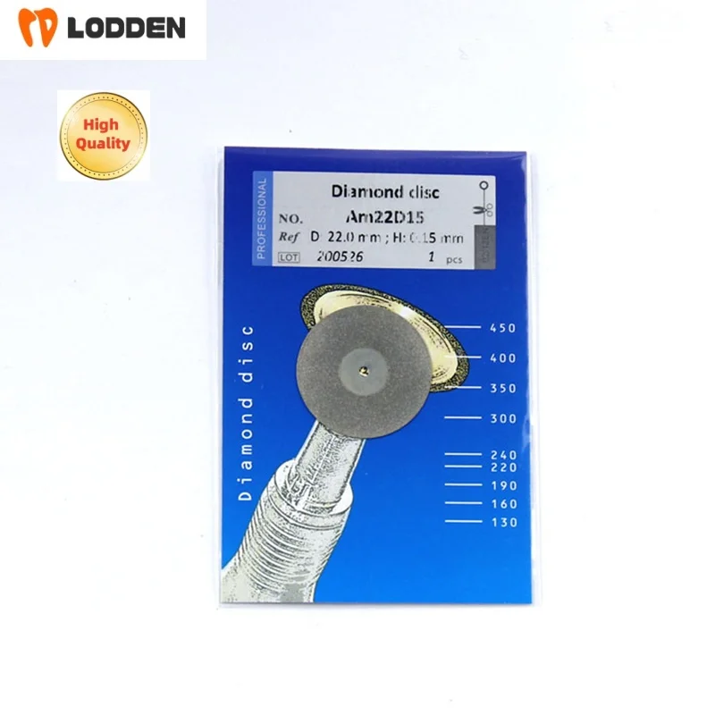 Lodden Dental Diamantscheiben, 0,15/0,19/0,20/0,3/0,4 mm, ultradünne, seitliche Körnung, Trennscheiben-Werkzeug, 10 Stück Dentallabscheiben