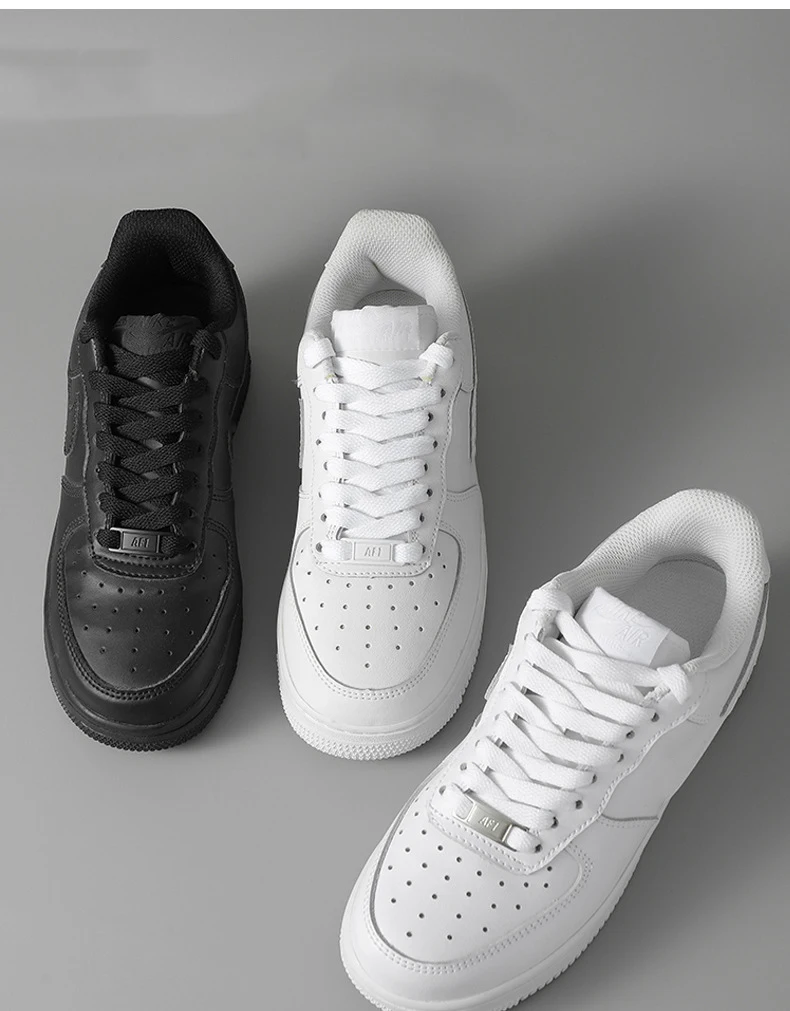 AF1 Metallschnallen-Schnürsenkel, klassische schwarze und weiße flache Schnürsenkel und Schuhdekoration, passend für Sneaker, Schuhzubehör, 4 Stück. – Detail 7