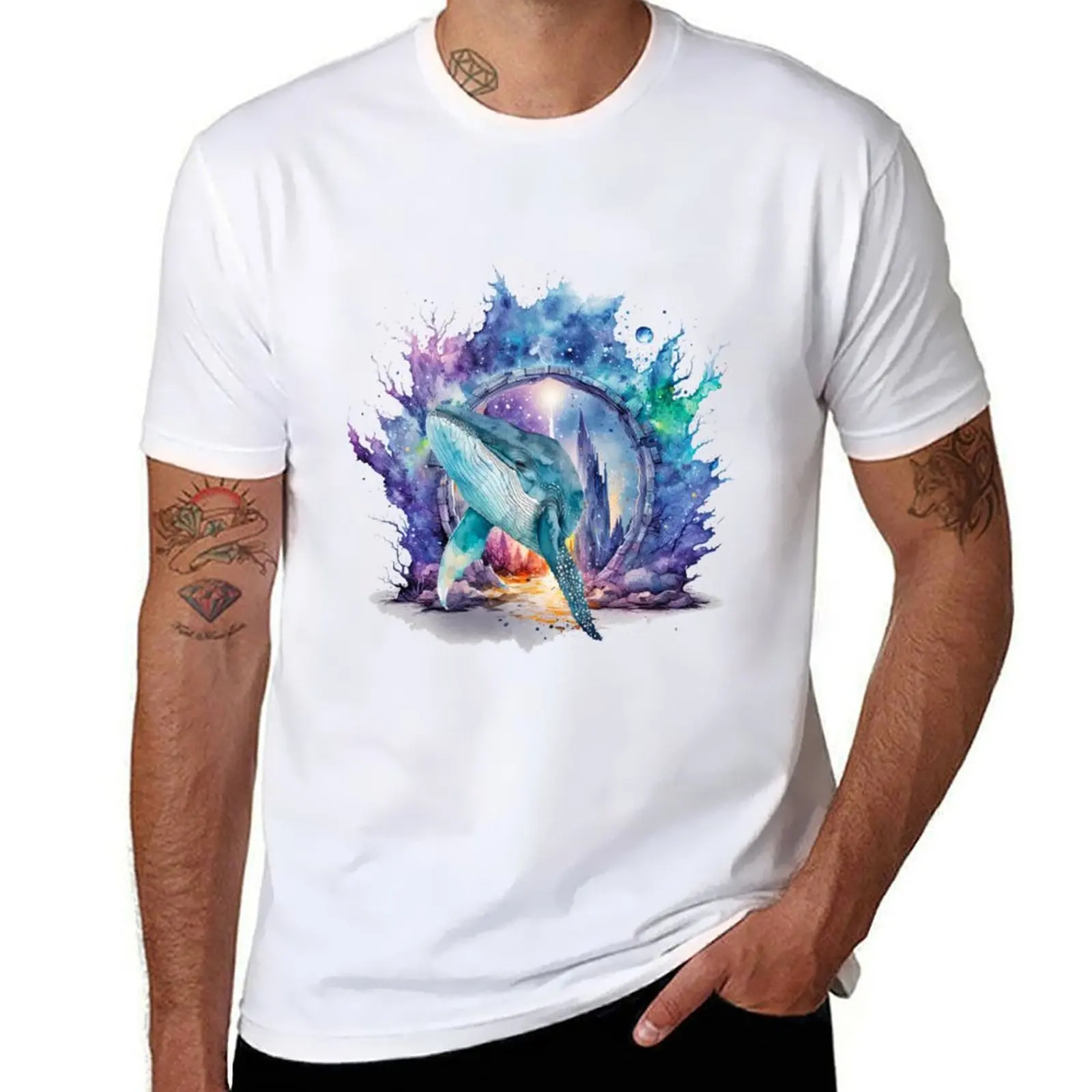 

Whale Portal T-Shirt anime t shirts for man man t shirt cotton high quality T-Shirt