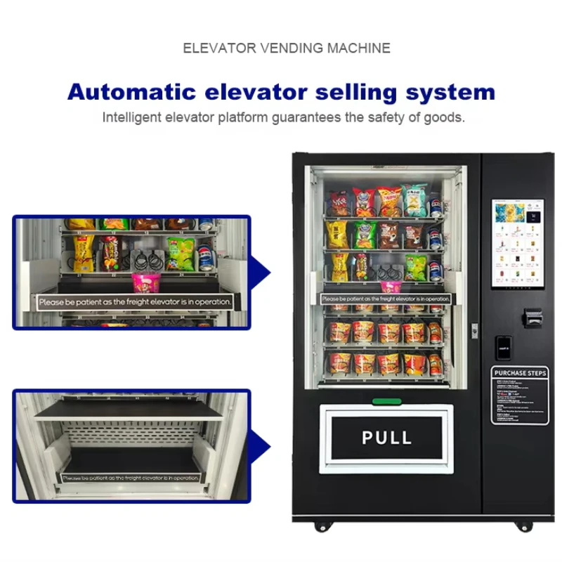 Customized Hot Selling Snack Beverage Smart Combo Vending Machines for Snack and Drinks With Elevator Vending Machine