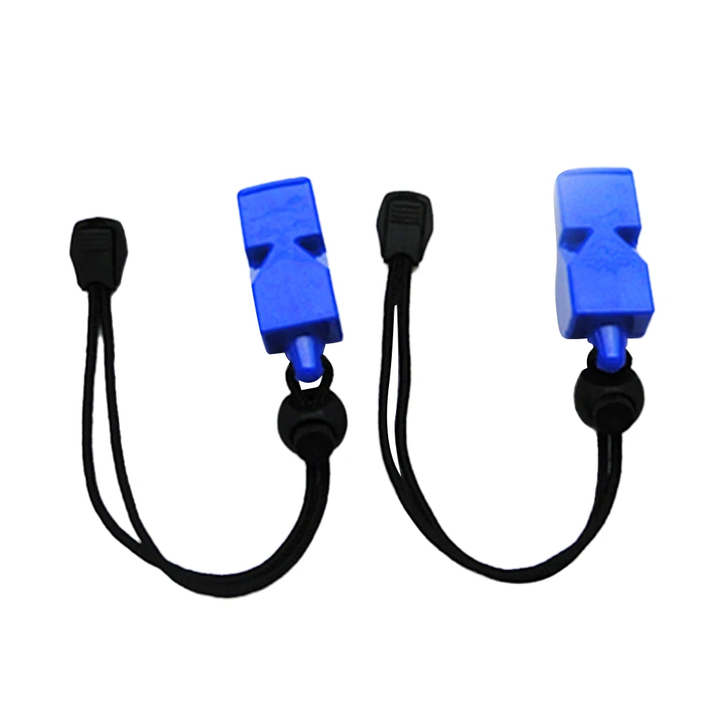 2 Pieces Emergency Survival Whistles with Wrist Strap for Scuba Diving