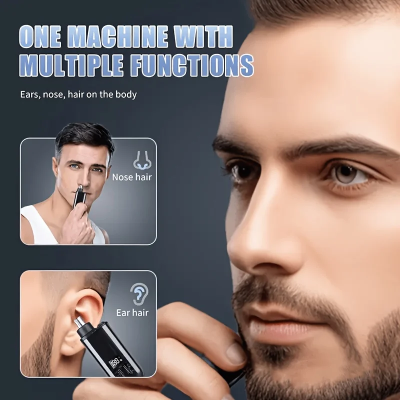 Portable small nose hair trimmer, men's nose hair shaver, car mounted household multifunctional nose hair trimmer