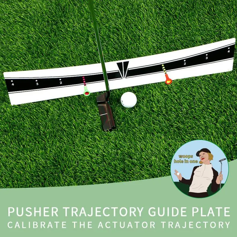 

Golf Putting Track Board Golf Putter Trainer Track Guide Plate Golf Training Balance Correction aid Trajectory Calibration Board