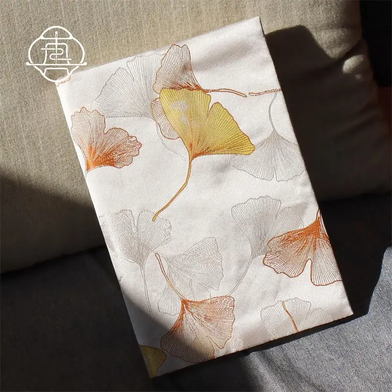 Gift, Ginkgo biloba, soft new Chinese style handmade handbook, cloth book and coat set A5A6 note