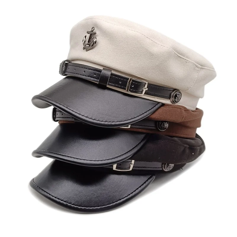 Berretto di lana di alta qualità Donna Autunno Inverno Coreano Retro Ins Berretto da strillone Elegante ed elegante cappello da pittore in pelle da donna