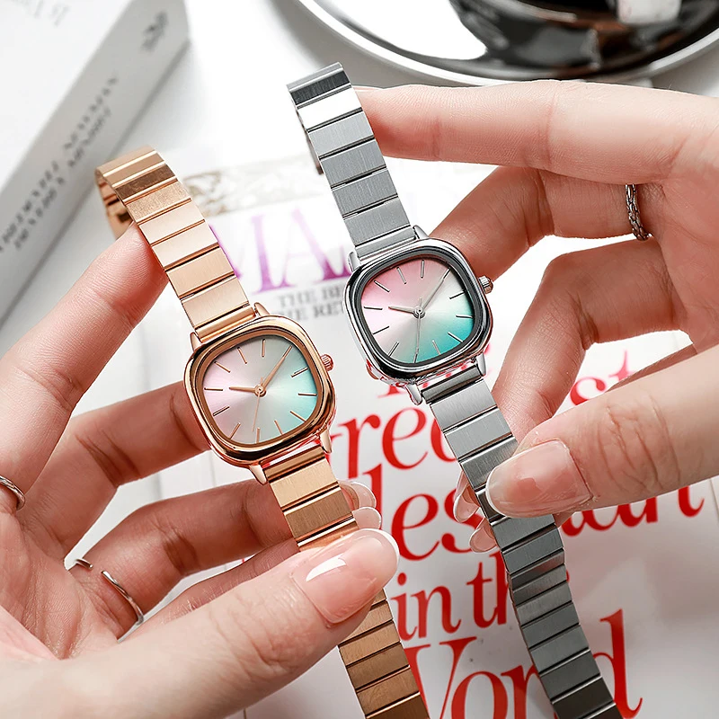 MAYZHISU женские кварцевые золотые наручные часы, роскошные женские часы из нержавеющей стали, водонепроницаемые женские часы, браслет для девочек