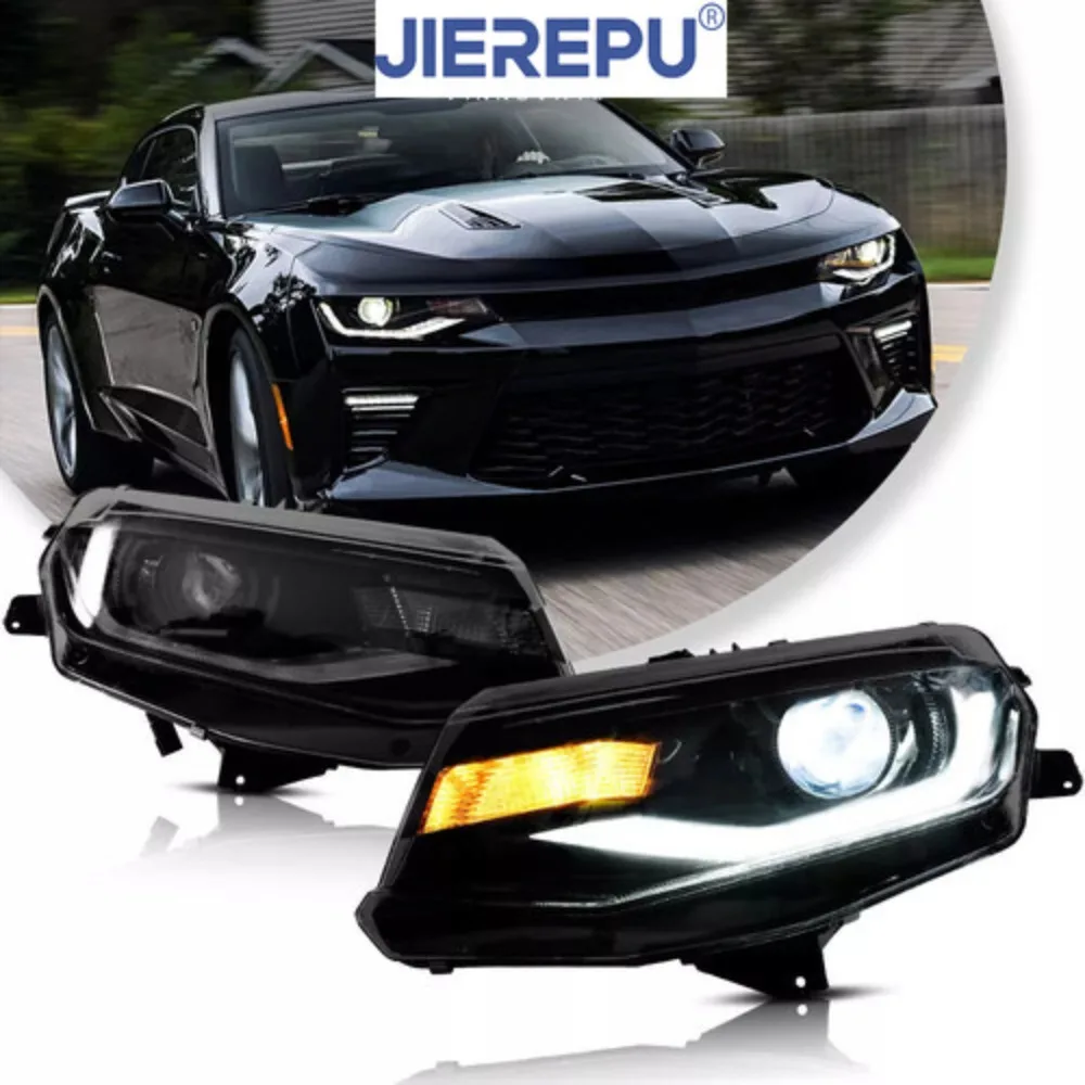 

1Pair Turn Signal 2* LED Headlights W/ DRL For 2016-2018 Camaro LT SS RS ZL LS W/Sequential
