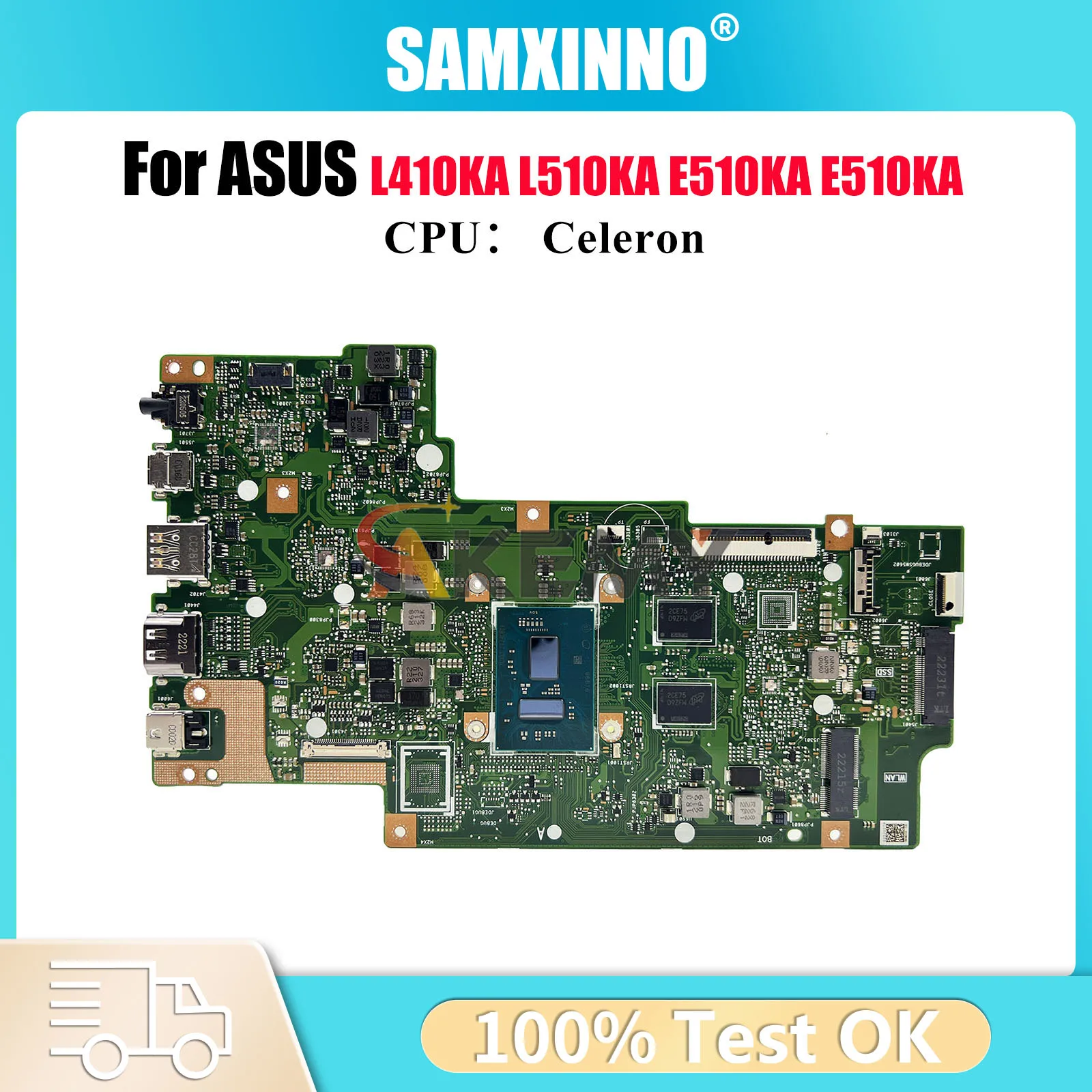 

E510KA Laptop Motherboard For ASUS EeeBook E510KA L410KA E510K L510KA Notebook Mainboard With Celeron CPU tests OK fast shipping