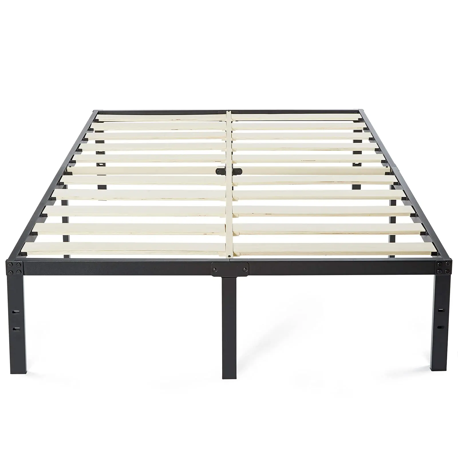 Bed Frame 16 Inch, Heavy Duty Bed Frame with Wooden Slats, 16 Inch Mattress Foundation/No Box Spring Needed