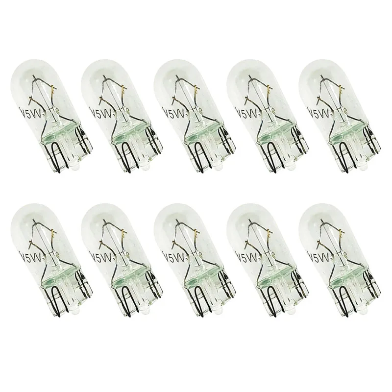 10pcs Car T10 Halogen W5W 168 194 158 Wedges Bulbs Auto License Plate Lamp Instrument Light Reading Lights Clearance Lamp 12v 5w image 6