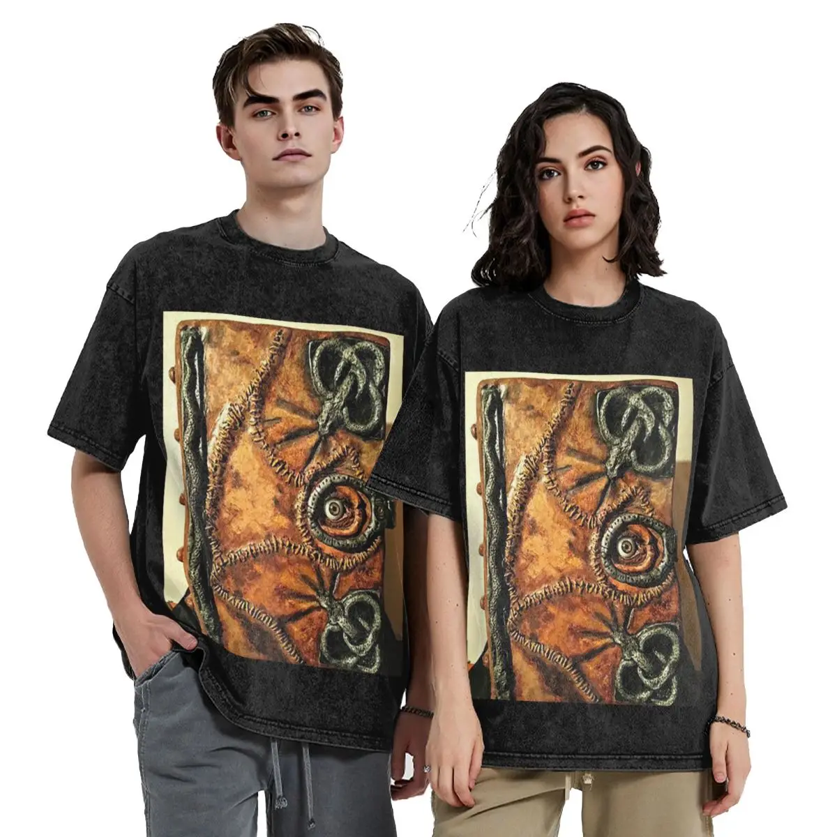 Hocus Pocus Winifred Sanderson Spell Book Hip Hop Short Sleeve T-Shirts Washed Tops Tees Streetwear T Shirt for Men woman