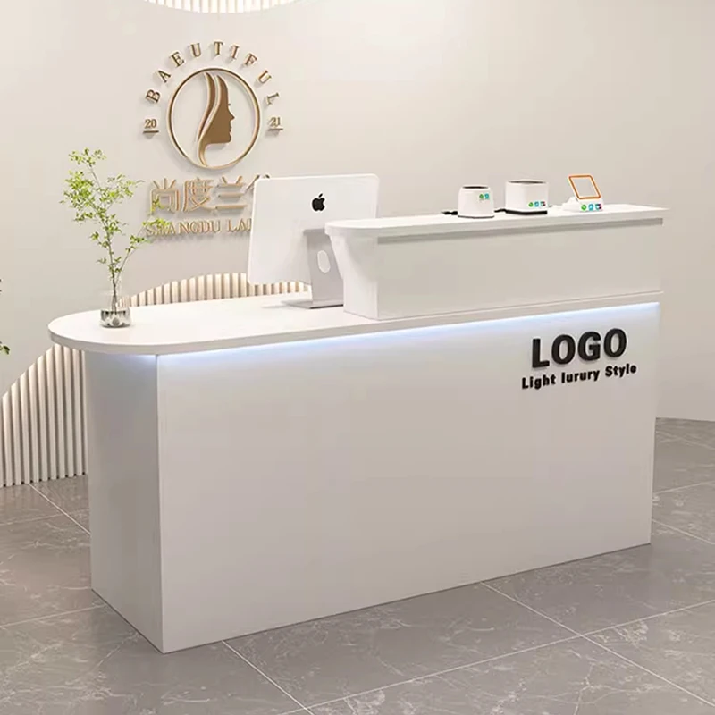 For Storage Modern Reception Desk Small Professional Design Rustic Bar Counter Retro Center Resepsiyon Masası Commercial