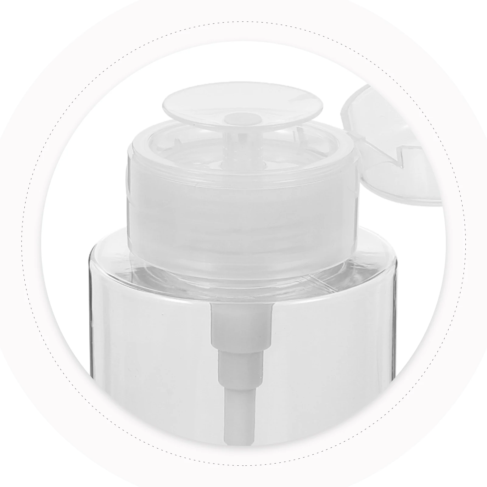 

2pcs 300ml Bottle PETG Press Push Dispenser Empty Press Bottle Empty Container Travel Alcohol Makeup Remover Storage