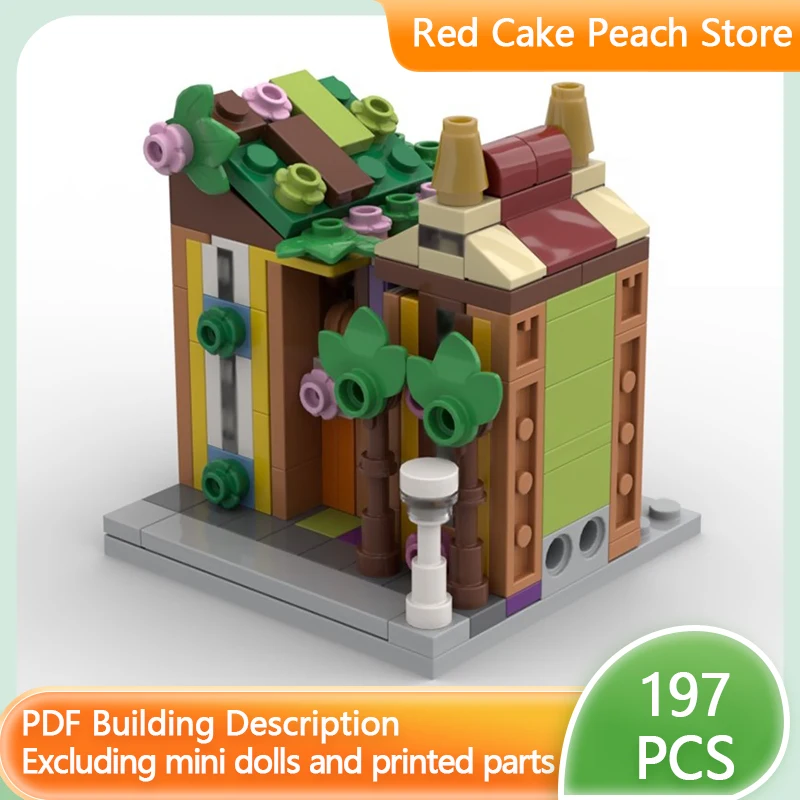 

City Street View Model MOC Building Bricks Mini Shop And House Modular Technology Children Holiday Gifts Assemble Toys Suit