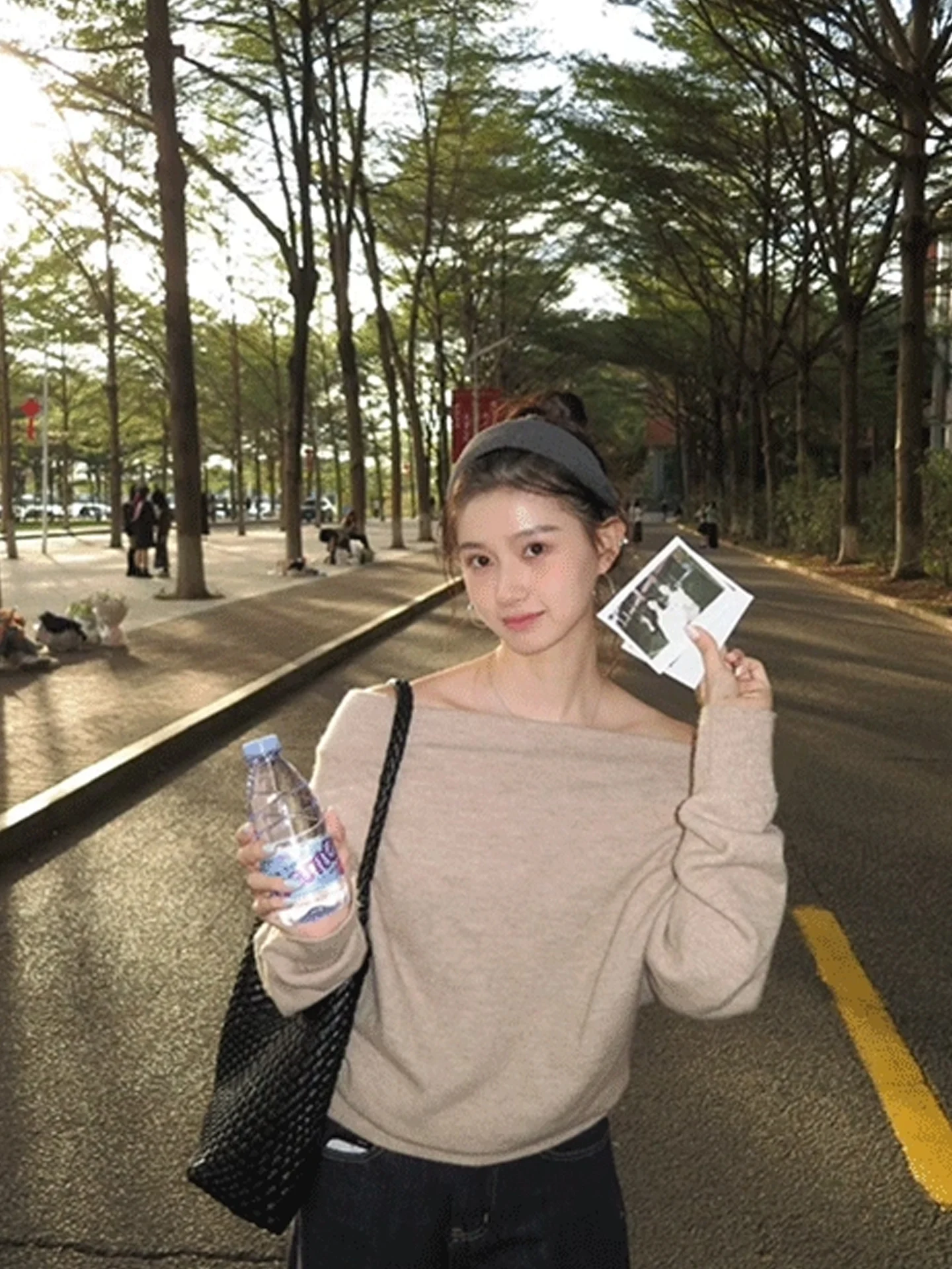 한국 슬레 레이지 대각선 어깨 스웨터 여성용 가을 겨울 신상 고급 감성 슈퍼 아름다운 이너웨어 아우터웨어...