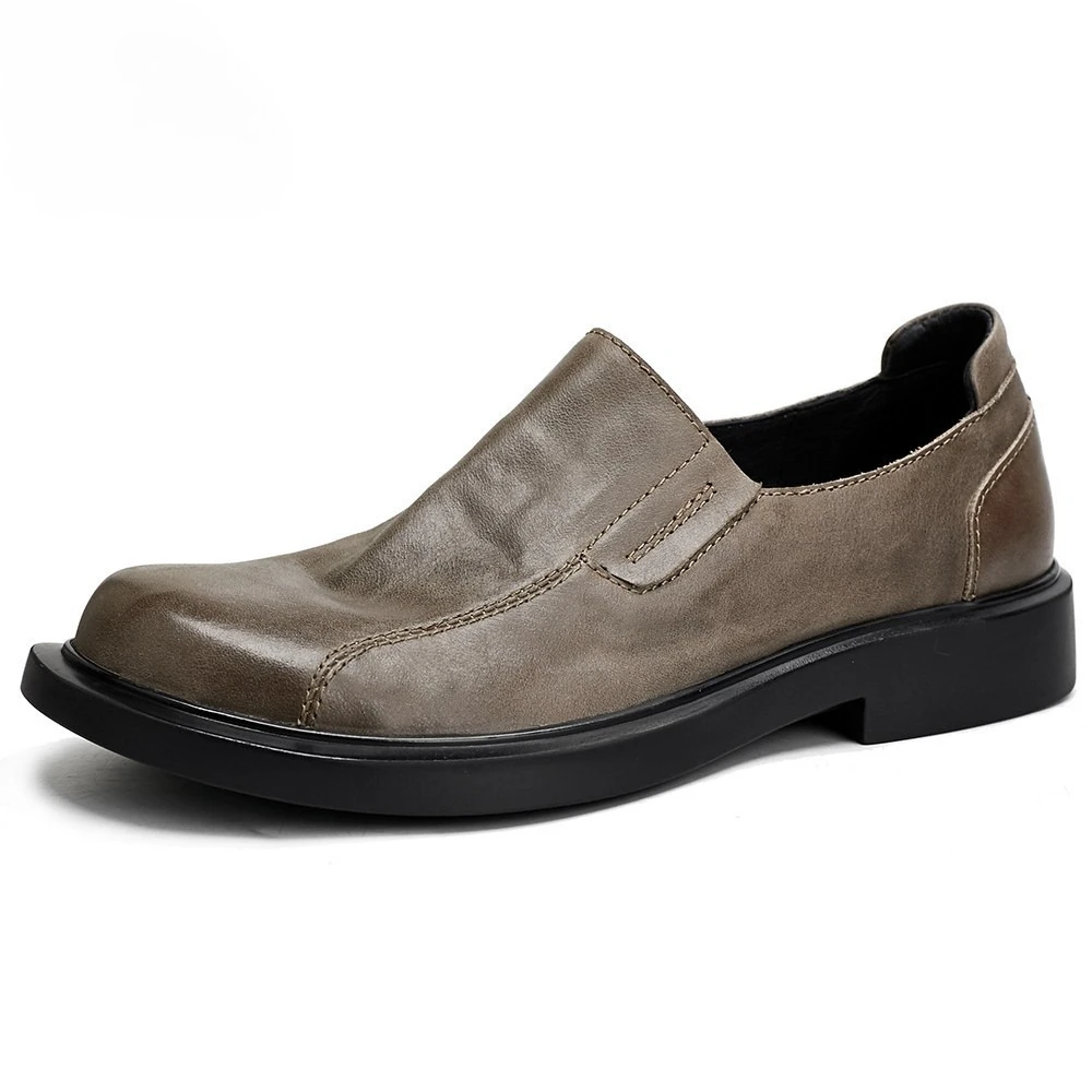 Men Casual Genuine Leather Shoes Spring Autumn  Breathable Luxury All-match Men Casual Shoes Loafers Derby Work Luxury Shoe