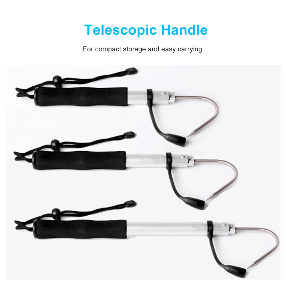 Retractable 60/120cm Stainless Steel Telescopic Sea Fishing Spear Hook Tackle Suitable For All Kinds Of Heavyweight Fish Active