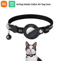 Xiaomi Cat AirTag Holder Collar Breakaway Reflective Strips Adjustable Kitten Collar Waterproof Cat Bell Collar Pet Air Tag Case