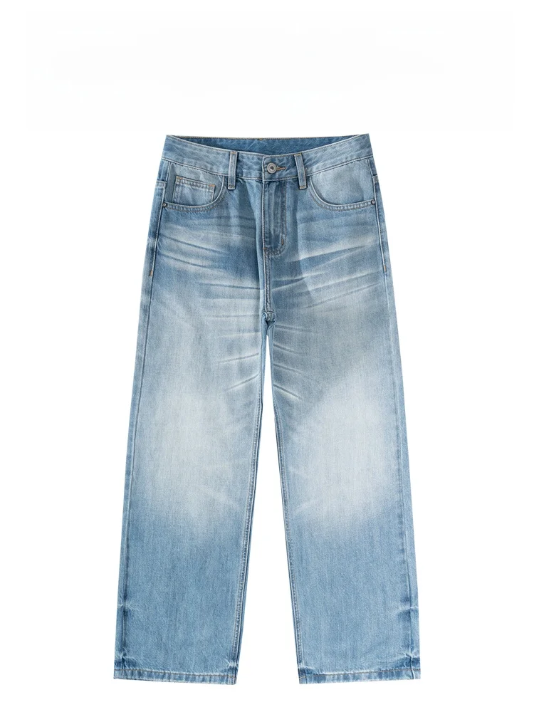 

BAIRBAOLIY Luxury Soft Comfortable Men's Jeans Loose Straight Leg adual Design Versatile Casual Faion Cotton Blend