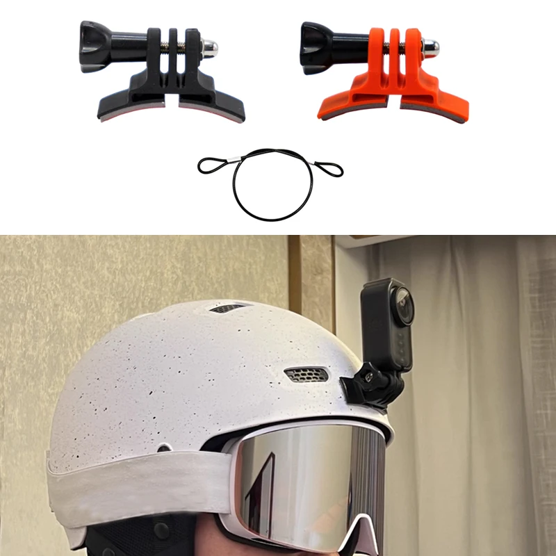 Image of Für DJI OSMO Action 4/5/6 Kamera Seitenhalterung Helm Gebogene Oberfläche Klebende Halterung Outdoor-Radfahren Filmaufnahme-Zubehör