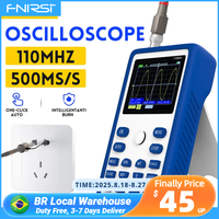 FNIRSI 1C15 Professional Digital Oscilloscope 110MHz Analog Bandwidth 500MS/s Sampling Rate Supports 1Khz Square Wave 400V
