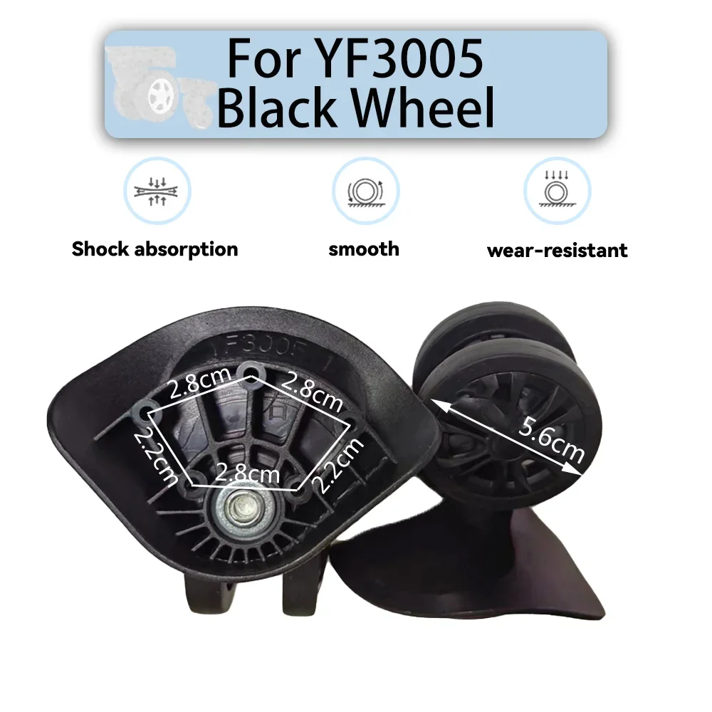 

Универсальные колеса YF3005 черные, сменные, для чемоданов, вращающиеся, бесшумные, амортизирующие, аксессуары для путешествий, ролики