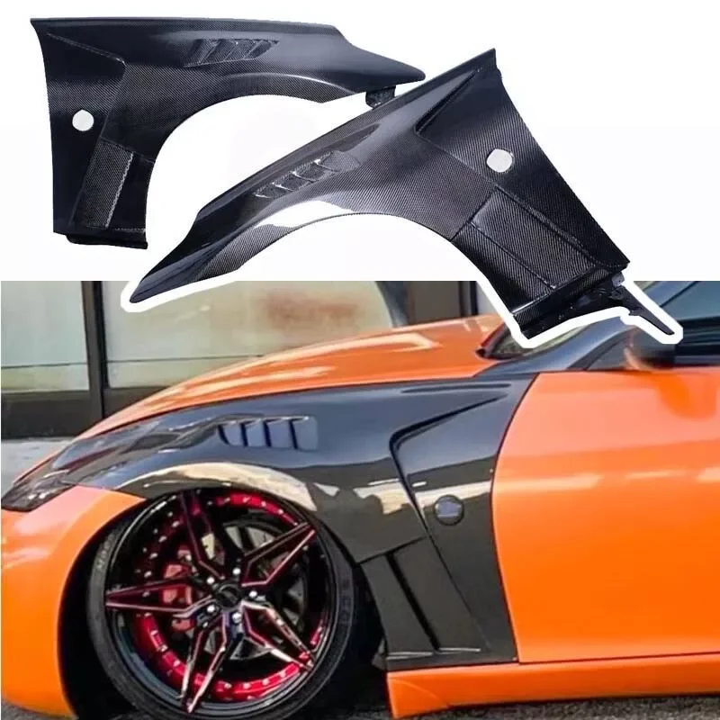 

Car decoration parts real Carbon Fiber Front Side Fender Panel Replace for Nissan 370Z Z34 2009-2021
