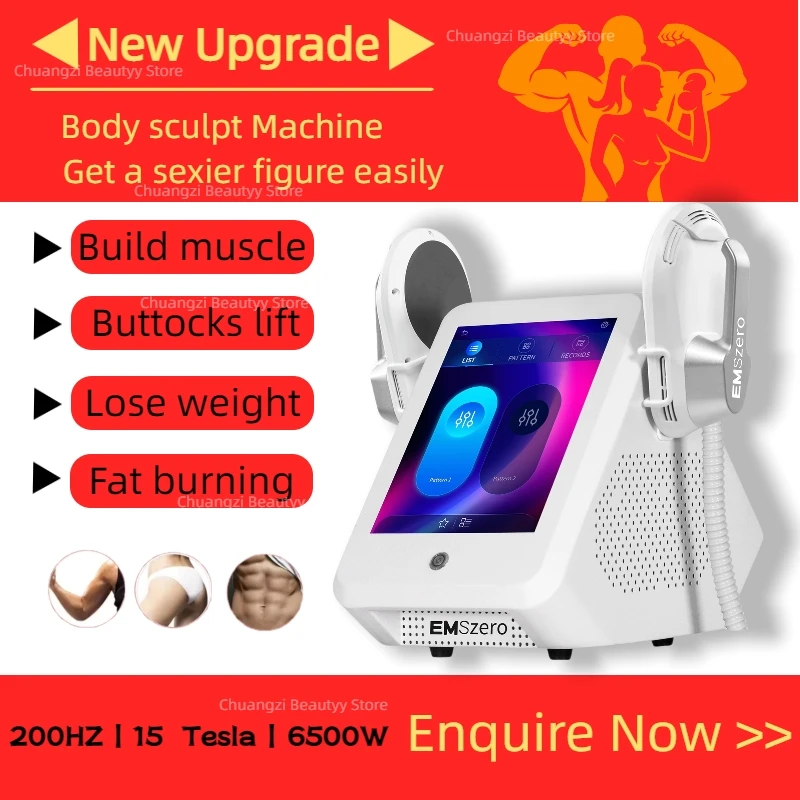 

2024 Emszero NEO Body Sculpting Machine Shaping 200HZ 6500W EMS Radio Frequency RF Muscle Stimulator Device