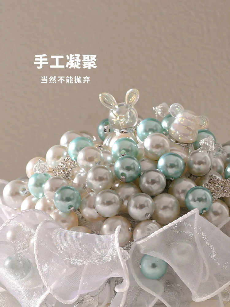 TLL Bridal Bouquet Bridal Wedding Waterfall High Sense Handicraft DIY Material