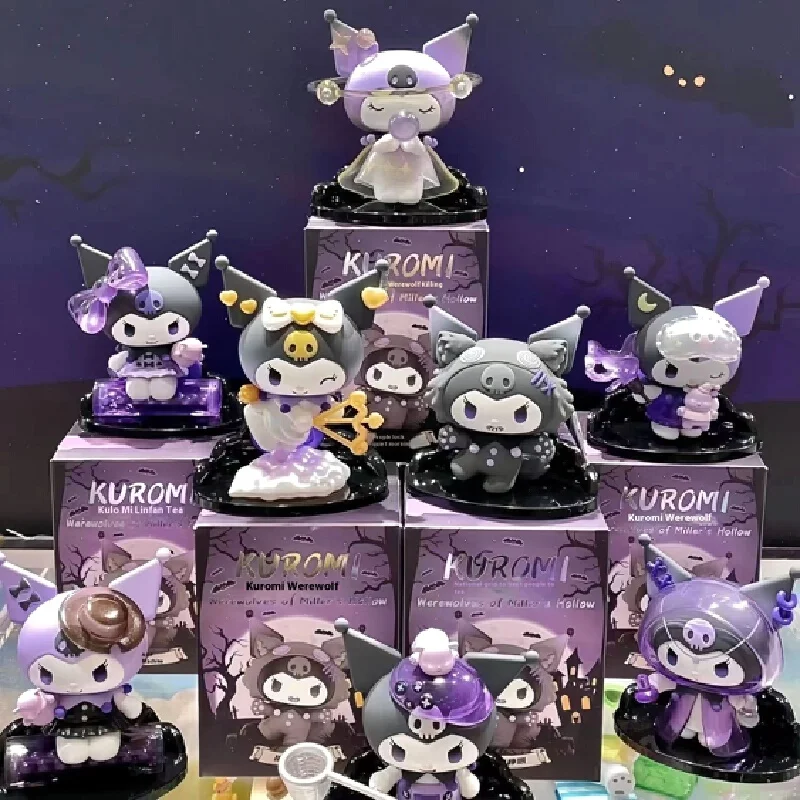 

Sanrio Kuromi Blind Box Werewolf Kill Series Action Figure Dolls Anime Figures Surprise Bag Cute Model Fans Collection Toy Gifts