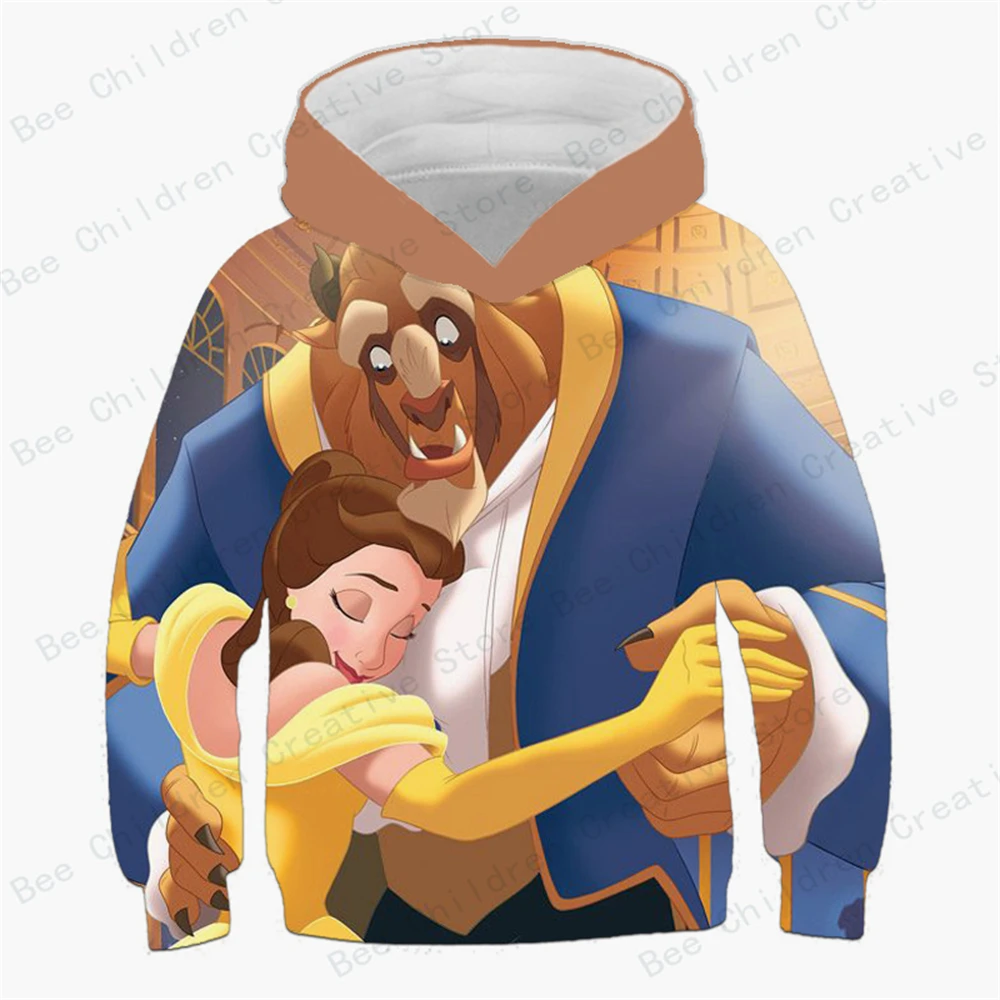 Beauty and the Beast Prince 3D Printing Hoodie Kids Girls Clothes Autumn And Winter Long sleeve Pullovers Boys Casual Sweatshirt