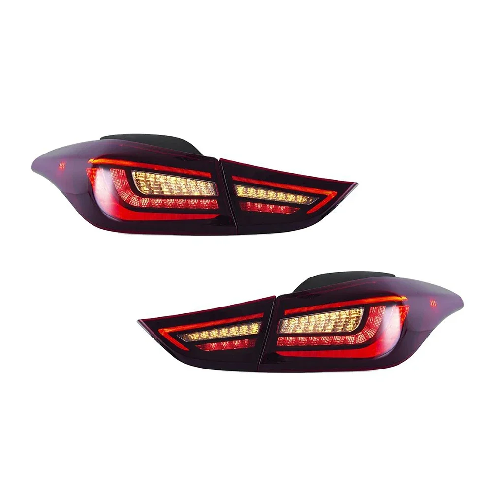 Rear Running Light Brake Reverse Dynamic Turn Signal Car Tail Light For For Hyundai Elantra 2011-2016 LED Taillight Assembly