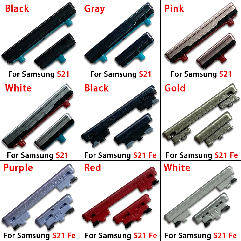 NEW Side Power Key +Volume Button For Samsung S21 / S21 Fe / S22 Ultra Volume Power Button Side Key Parts