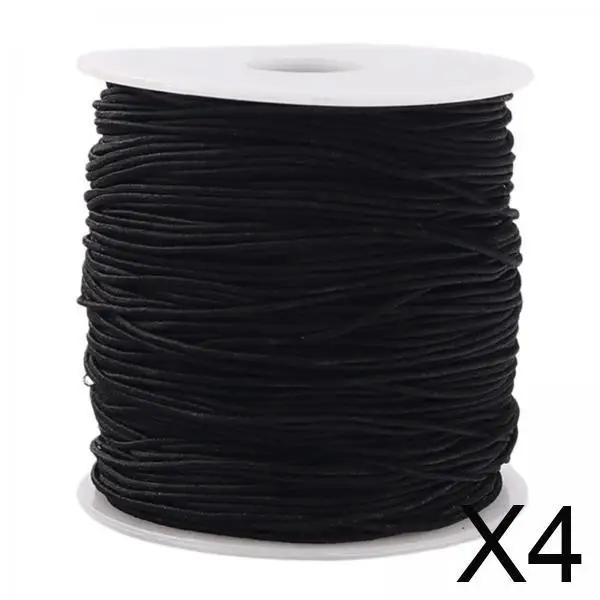 

4xElastic Bands 1mm 100 Yards Elasticity for Mobile Phone Accessories black