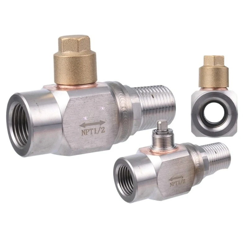 Stainless steel ball valve Single double safety valve base Refrigeration ball valve Internal and external thread type globe