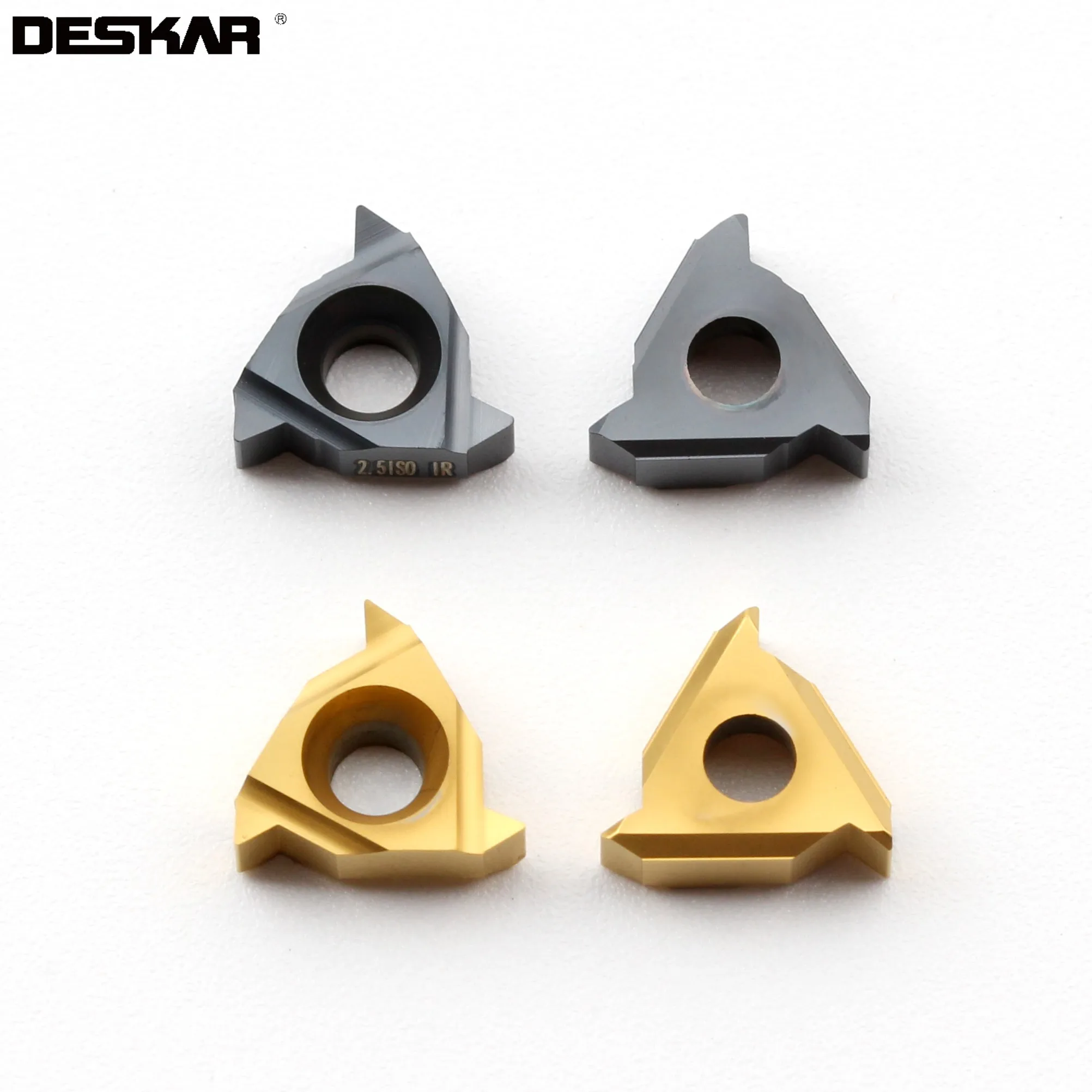 DESKAR 11IR 11ER A55 A60 1.0ISO 2.0ISO 1.25ISO LDA LDC CNC 선반 커터, 스레딩 카바이드 인서트, 터닝 공구 기계, 10 개