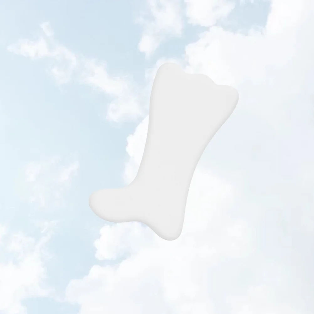 جهاز تدليك الوجه من السيراميك، لوح كشط أبيض ناعم ورقيق لاسترخاء عضلات الوجه، أدوات تدليك الانتفاخ #3