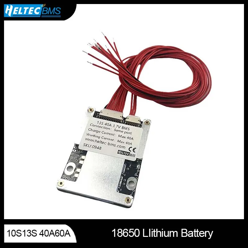 Heltecbms 36v 48v bms 10-14s 30a 40a 60a 11s 13s 12s bms lithium ion/lipo 18650/21700 battery protetcion board/800w/1200w below