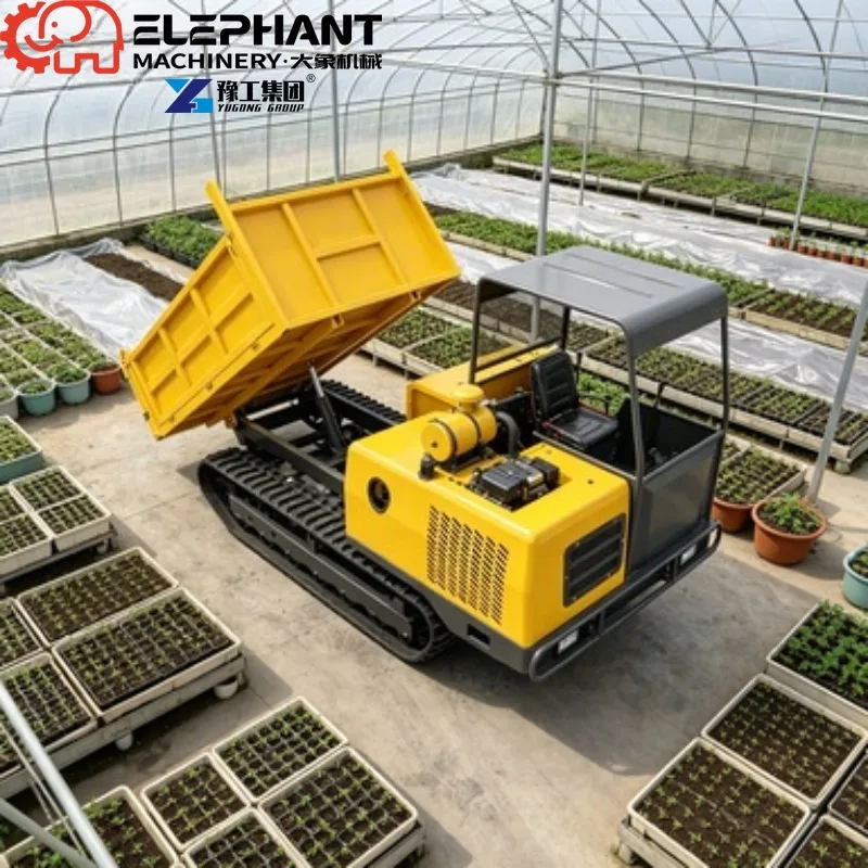 Tracked Transporter Self‑Unloading Crawler Dumper With High Loading‑Performance For Large‑Scale Mountain Harvest Work