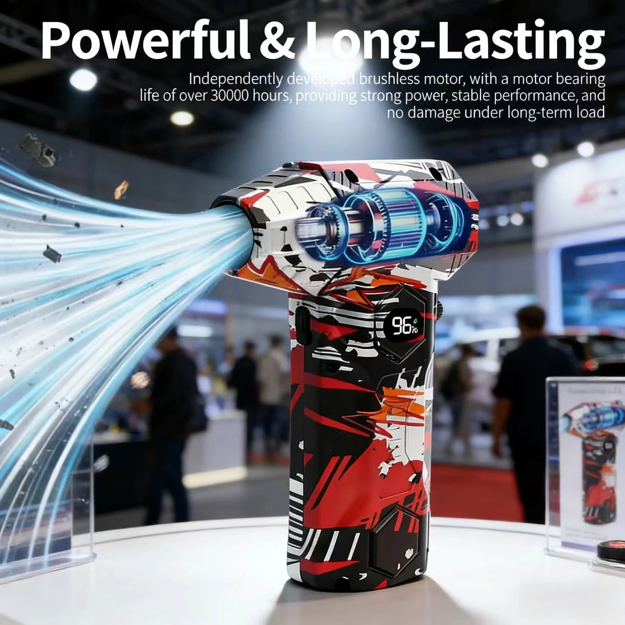 

L11 Powerful Turbo Jet Blower 450000RPM Brushless Fan Vacuum Cleaner Strong Winds 53m/s Type-C Fast Charging