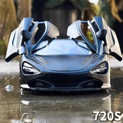 1/24 Scale 720S Model Car Toy Alloy Diecast Pull Back with Sound Light Models Cars Boys Toy Birthday Gifts Collection Decoration