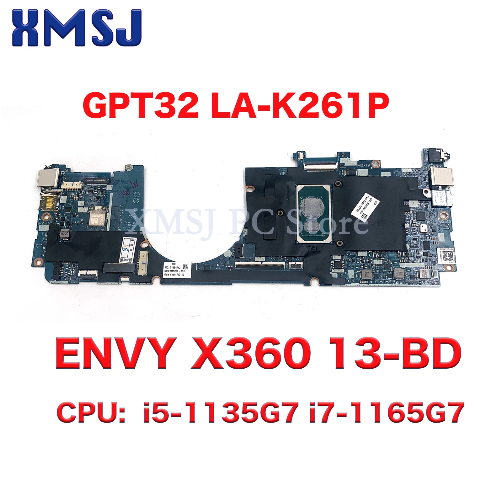 

For HP ENVY X360 13-BD Laptop Motherboard GPT32 LA-K261P i5-1135G7 i7-1165G7 RAM 8G M15287-601 M15288-601