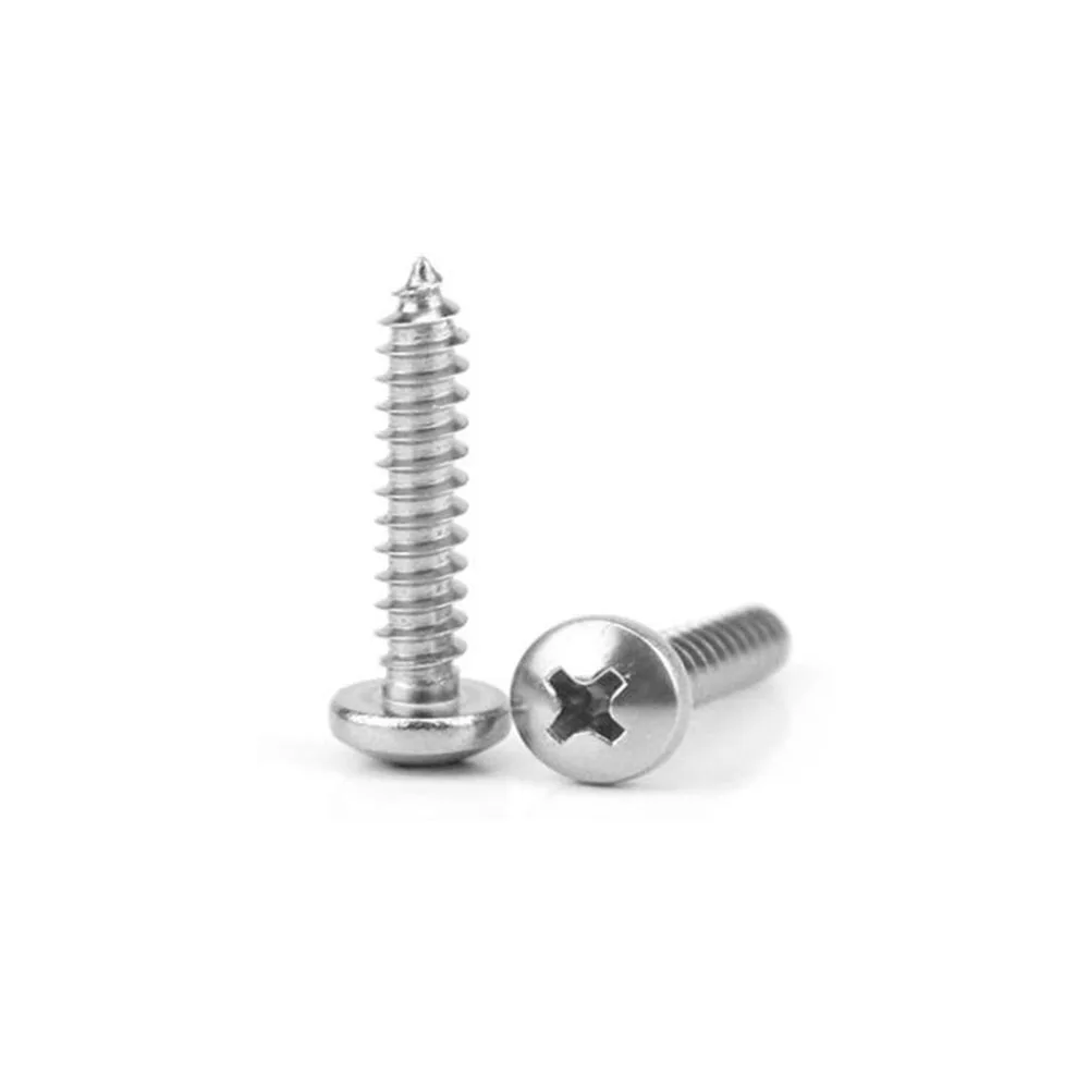 M3 M3.5 M4 M4.2 M4.8 M5 M5.5 M6 M8 GB845 304 Stainless Steel Cross Phillips Pan Round Head Self Tapping Wood Screw
