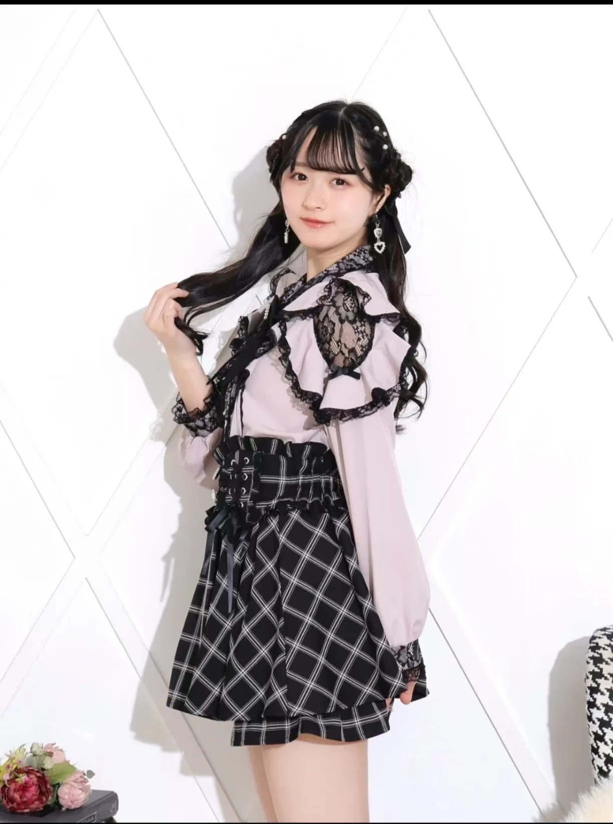 Mass Production Off-the-shoulder Mesh Bow Shirt Women Sweet Doll Collar Long-sleeved Shirt Spring Japanese Lolita Shirt Top
