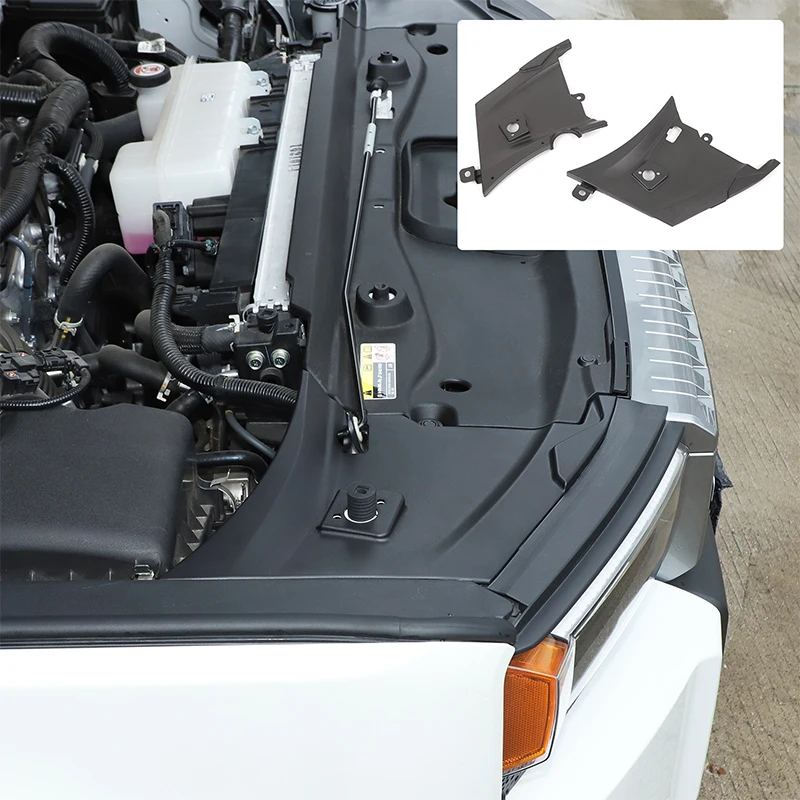 ل 2024 + تويوتا برادو LC250/لاند كروزر المقصورة الأمامية غطاء جانبي لوحة كابينة السيارة الجانبين الغطاء الواقي ABS أسود 2 قطعة