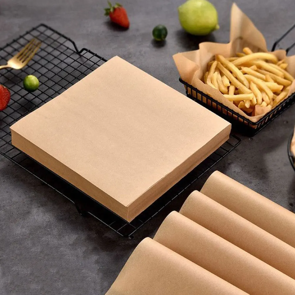 

200Pcs Oven Parchment Paper Baking Sheets Non-Stick Oil Resistant for Cookies Bread Meat Pizza Wrapping Parchment Paper