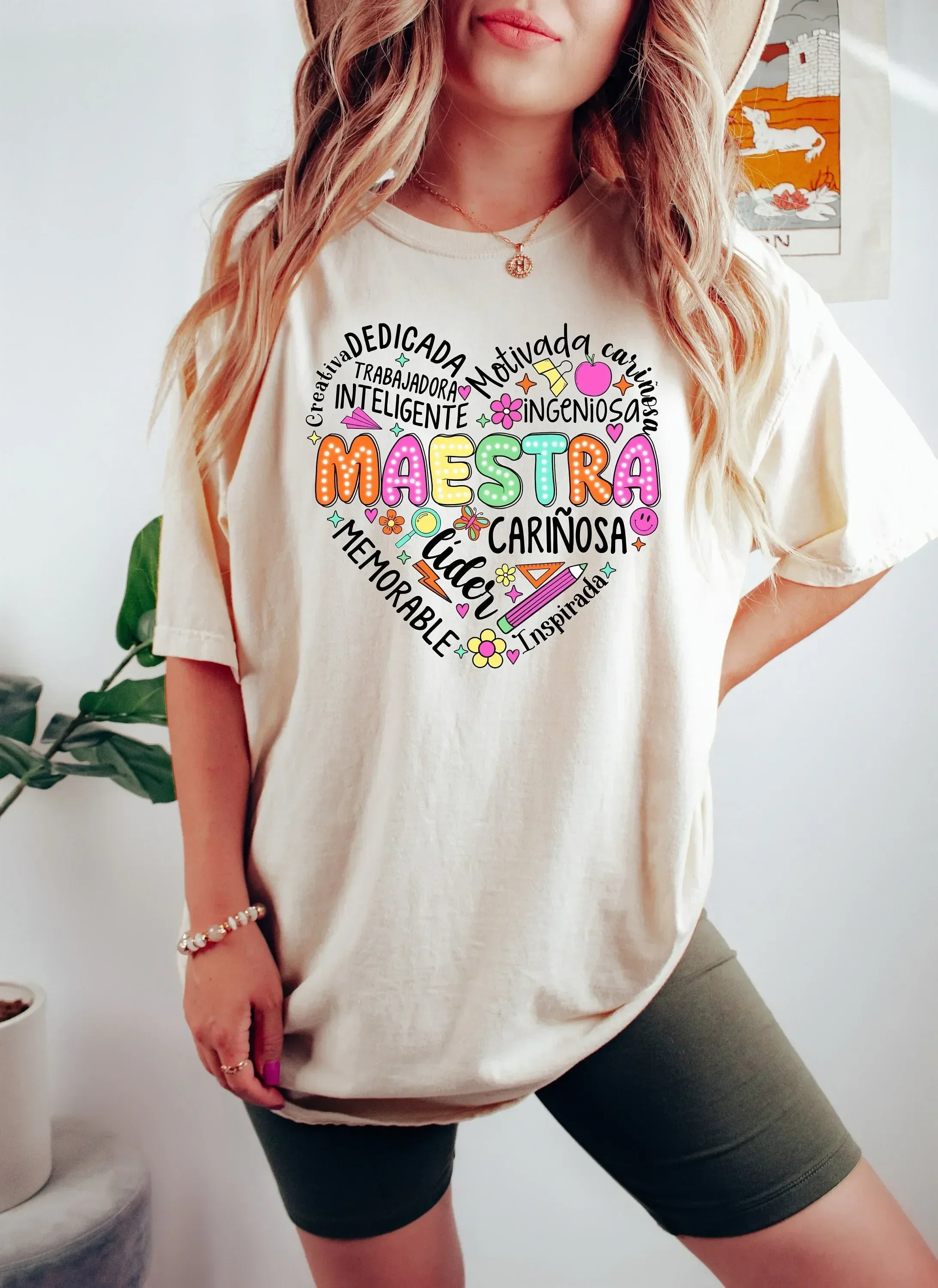 Maestra T Shirt My Era Spanish Teacher SweaT Bilingual Personalized Dual Language