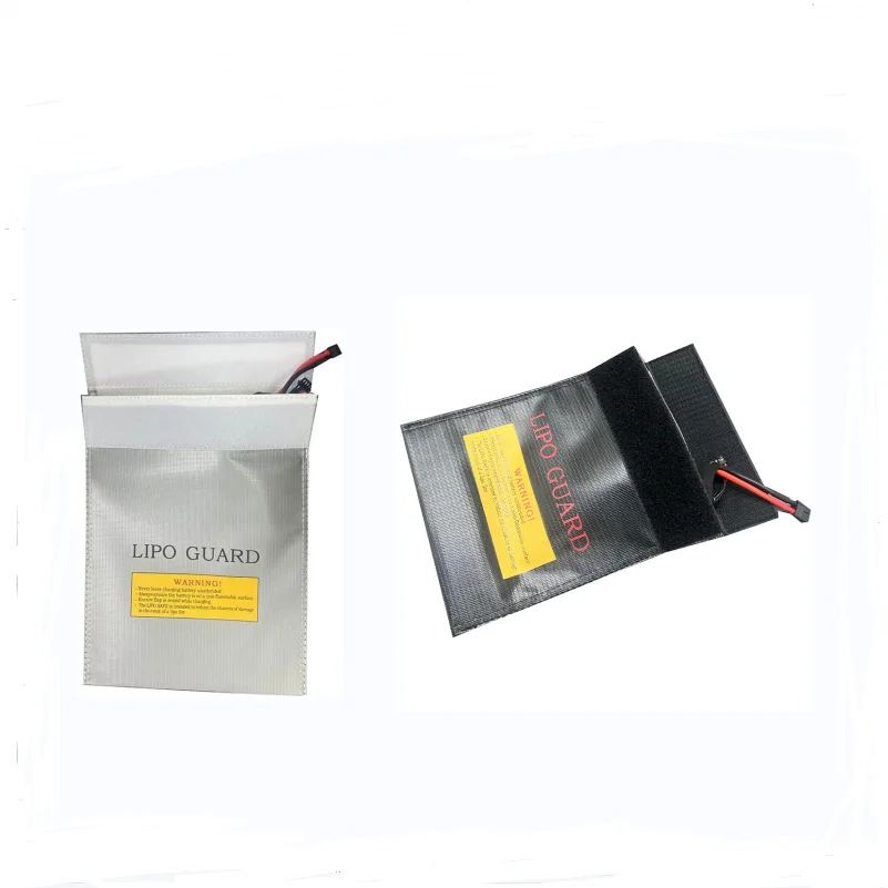 

1pcs Black Silver RC Lipo Safe Bag Fireproof Lipo Guard Silver Lithium Charging Bag Battery Sack 18x23cm